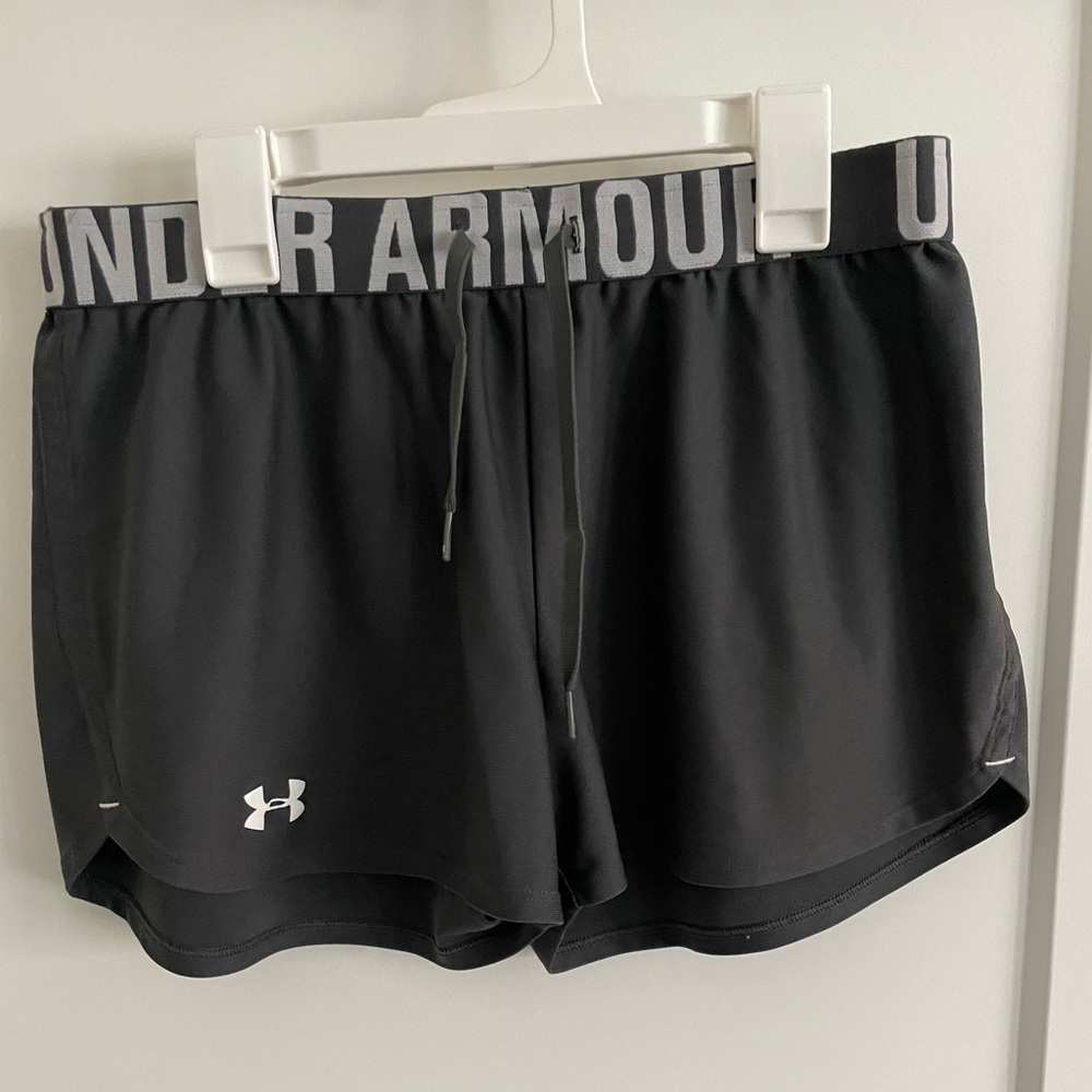 Womens Under Armour Loose Fit Running Shorts Size Medium Gray